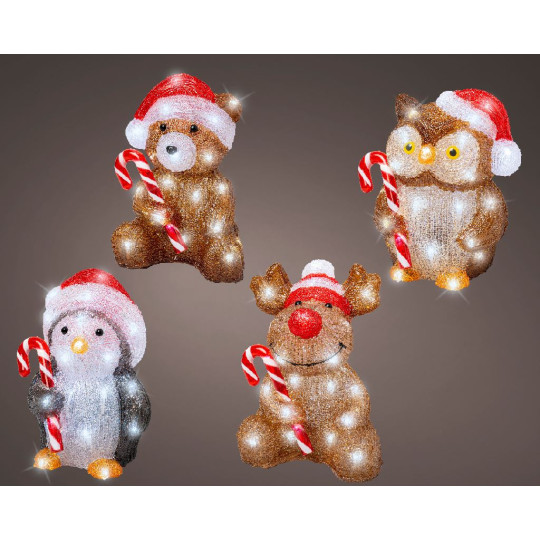 ANIMALI ACRILICO 17,2XH23,5CM 32LED FRED