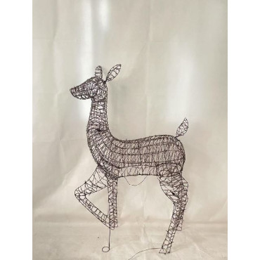 CERBIATTO H147X30X89CM WICKER 190LED OUT 2