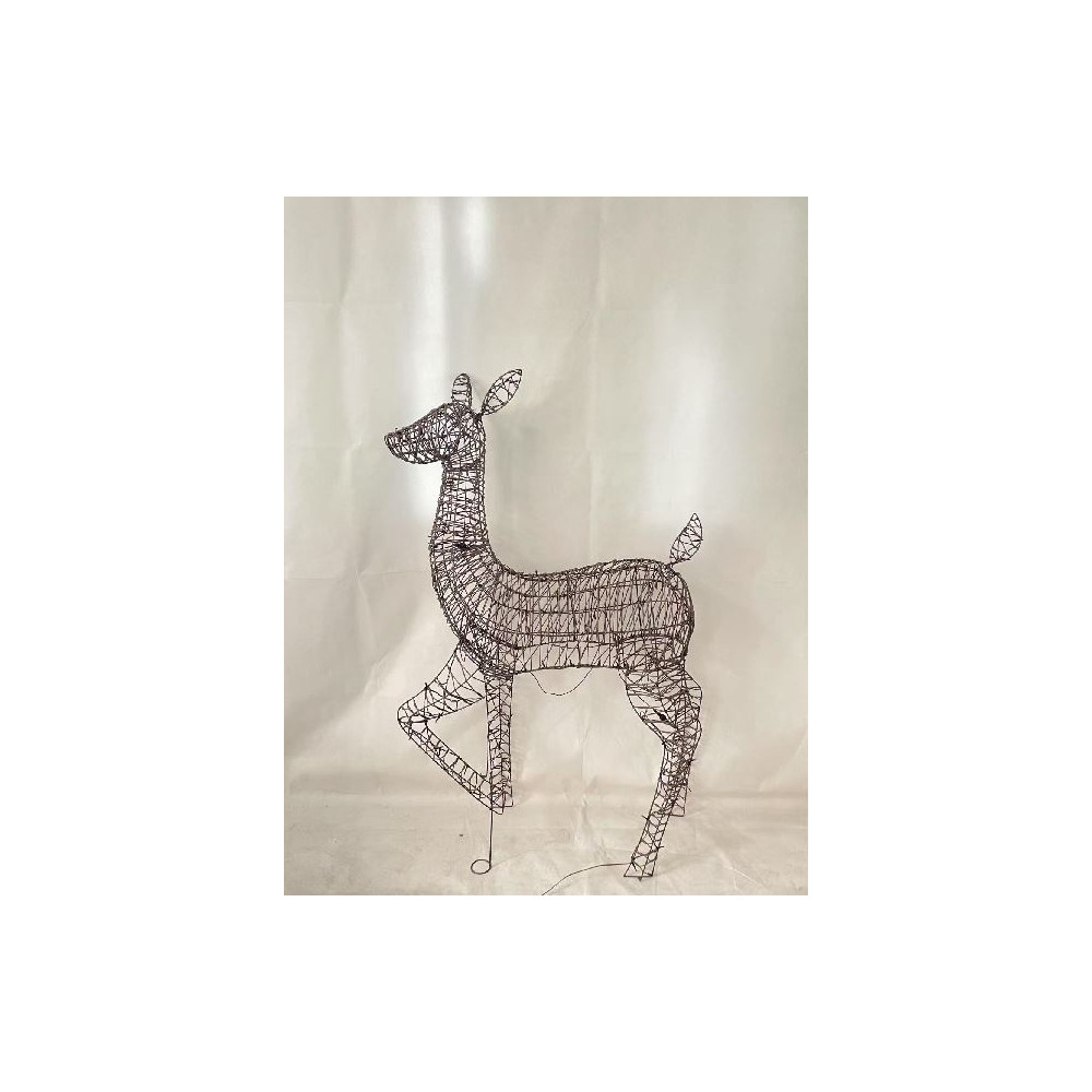 CERBIATTO H147X30X89CM WICKER 190LED OUT