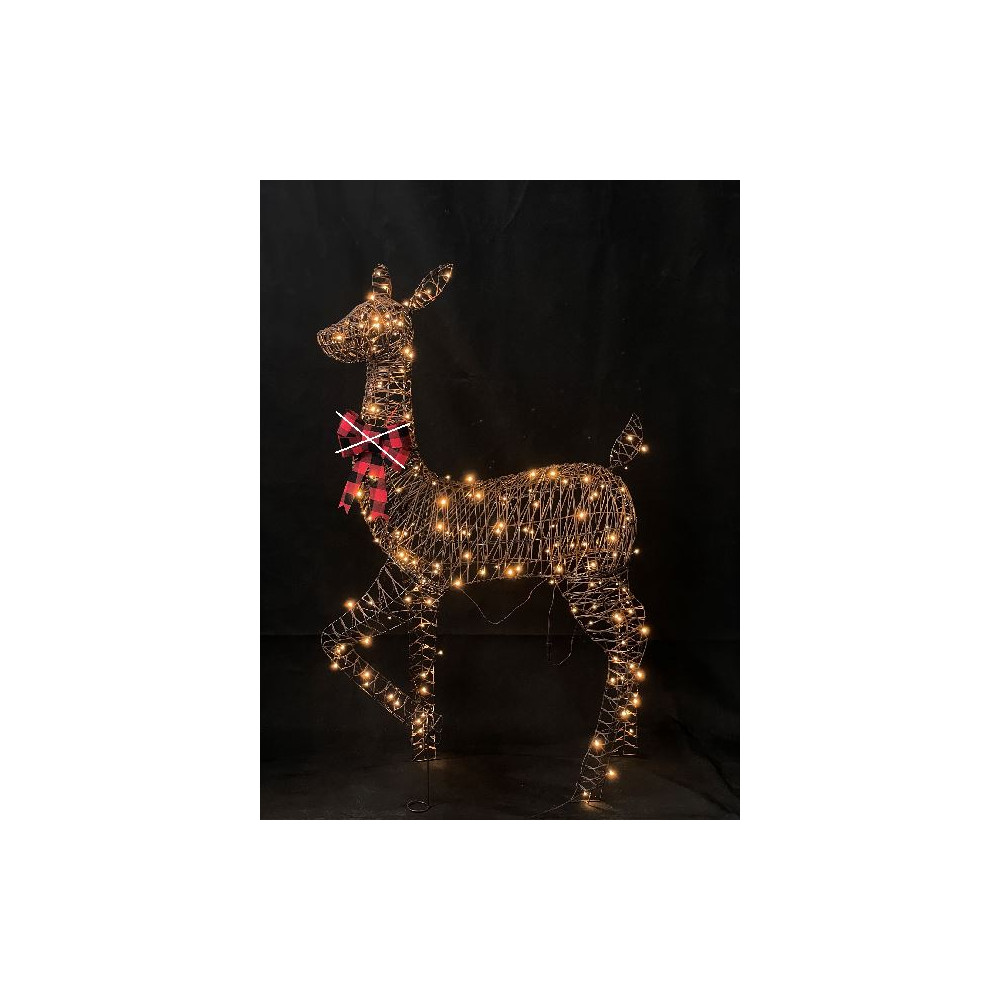 CERBIATTO H147X30X89CM WICKER 190LED OUT