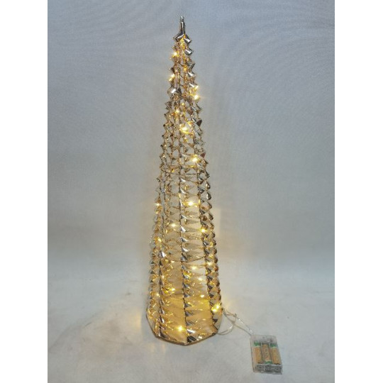 CONO PET ORO D16XH60CM 30LED BATT