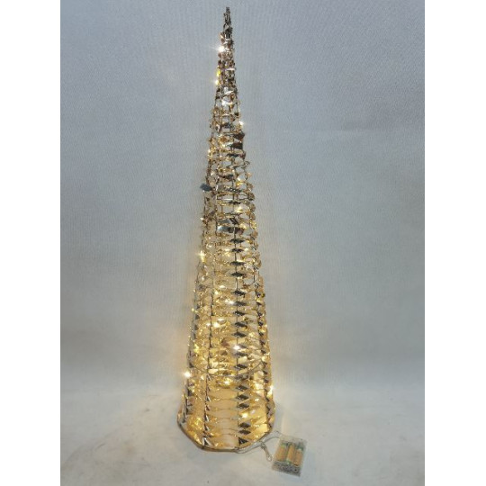 CONO PET ORO D20XH80CM 40LED BATT