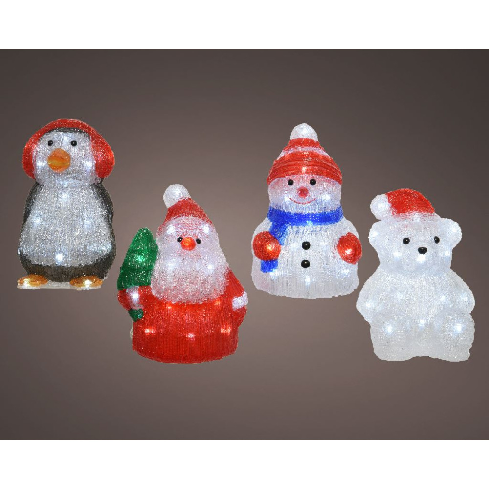 FIGURE NATALE 16XH25CM 20LED X4 ASS