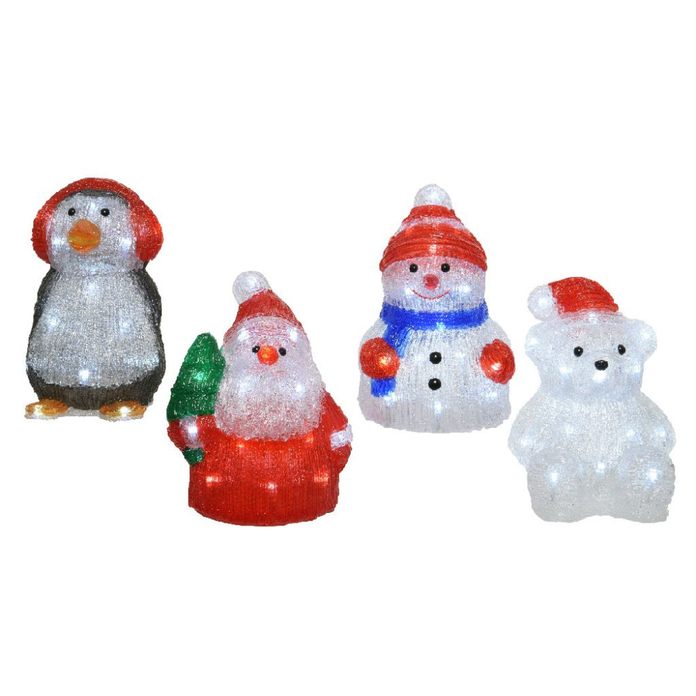FIGURE NATALE 16XH25CM 20LED X4 ASS