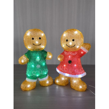 GINGERBREAD 30LED BIANCO FREDDO OUT X2 2