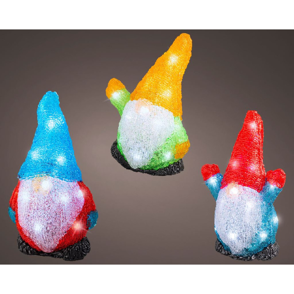 GNOMO ACRIL 11,5XH20,5CM 16LED FREDDO