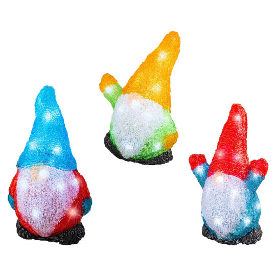 GNOMO ACRIL 11,5XH20,5CM 16LED FREDDO