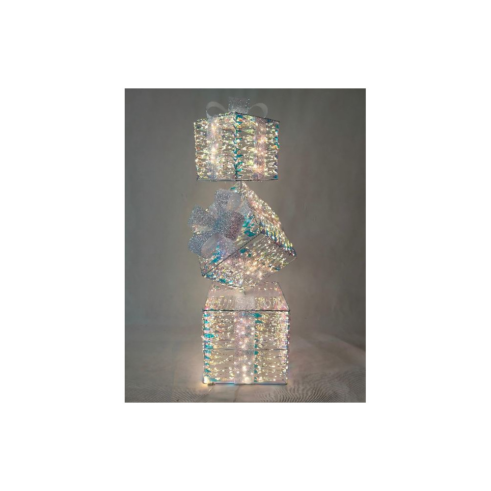 PACCHI REGALO IRRID 25X25XH76CM 600LED