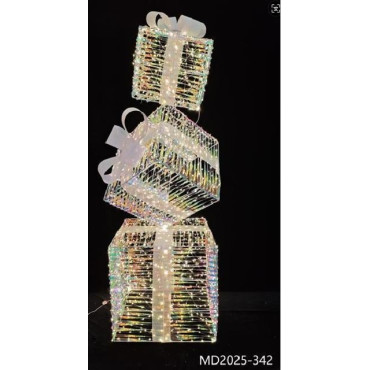 PACCHI REGALO IRRID 25X25XH76CM 600LED 2