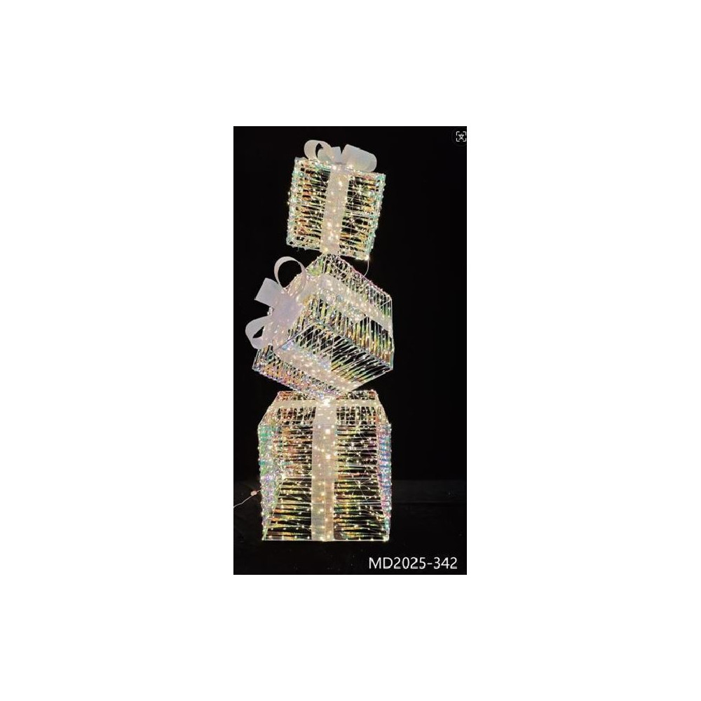 PACCHI REGALO IRRID 25X25XH76CM 600LED