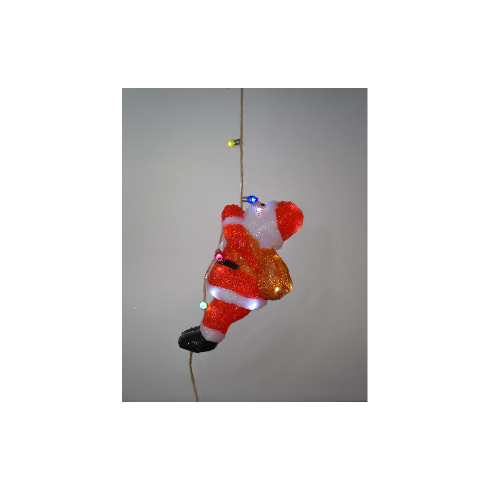 PAPA' NATALE ACRILICO SU CORDA LUMINOSA