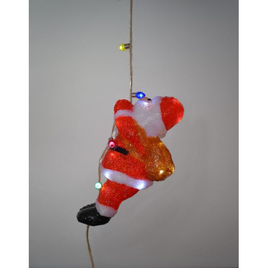 PAPA' NATALE ACRILICO SU CORDA LUMINOSA