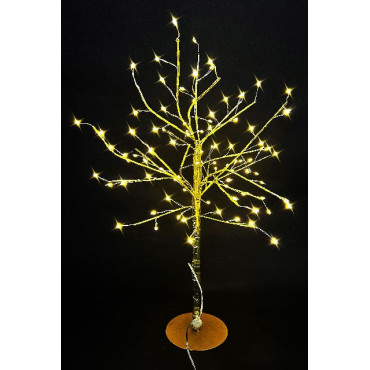 ALBERO DORATO H60CM 96LED BIANCO CALDO