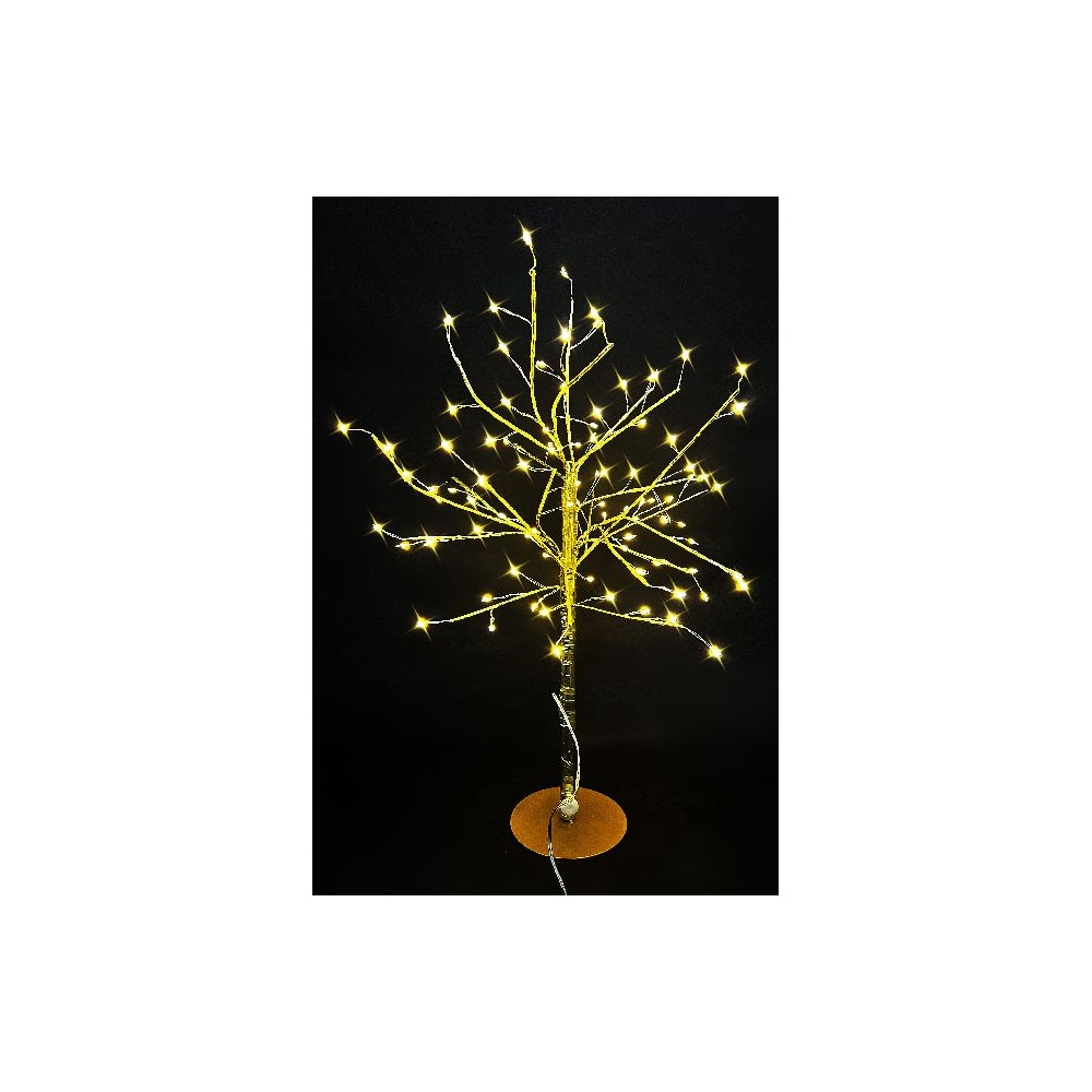 ALBERO DORATO H60CM 96LED BIANCO CALDO