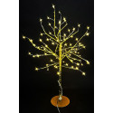 ALBERO DORATO H60CM 96LED BIANCO CALDO