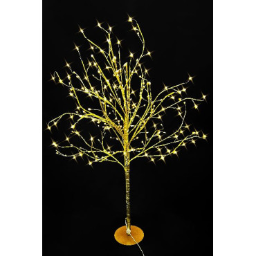 ALBERO DORATO H90CM 240LED BIANCO CALDO