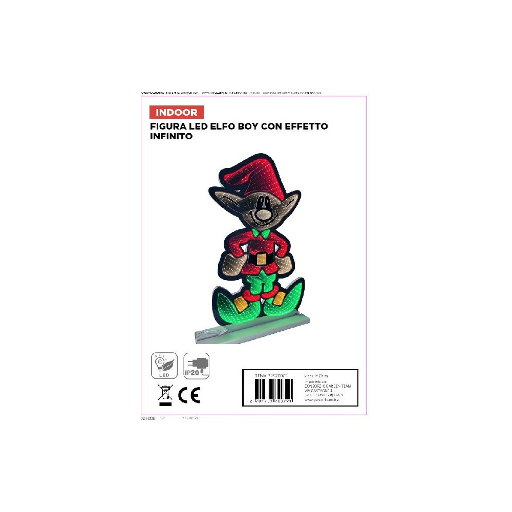 ELFO IN PIEDI INFINITY C/BASE 37X60CM