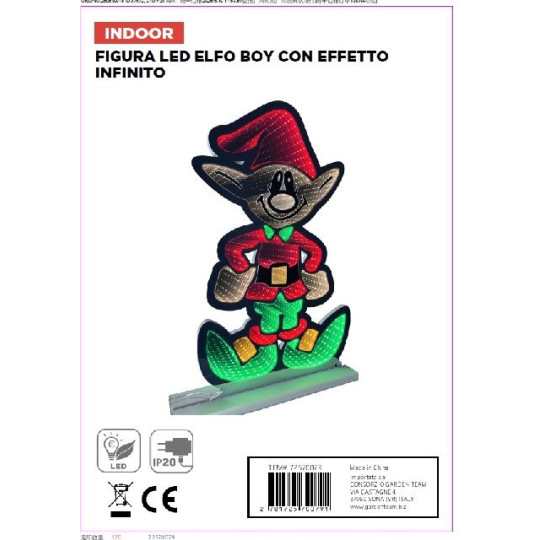 ELFO IN PIEDI INFINITY C/BASE 37X60CM