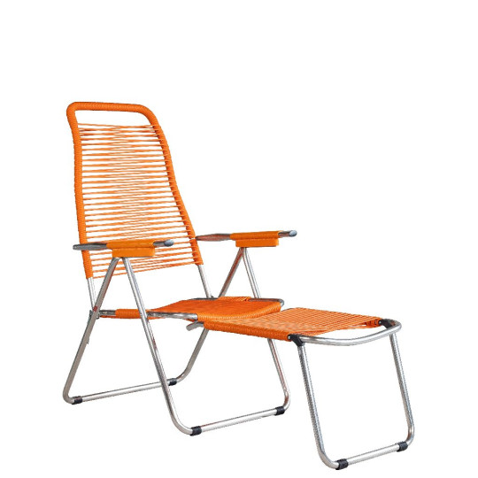 POLTRONA CORD SPAGHETTI ALU ARANCIO