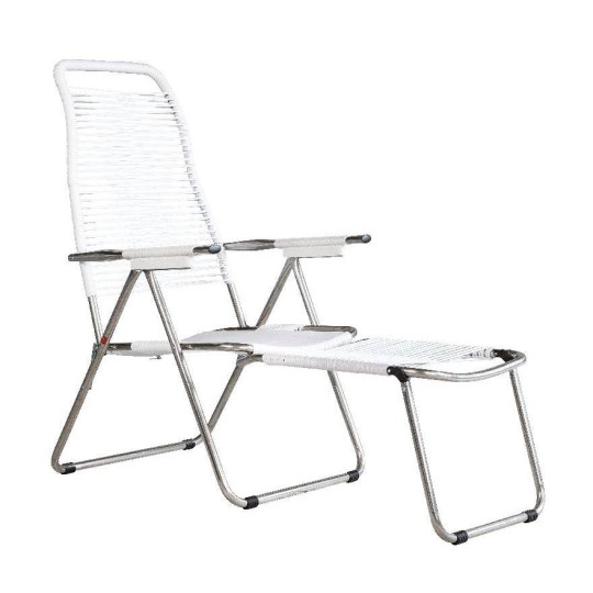 POLTRONA CORD SPAGHETTI ALU BIANCO