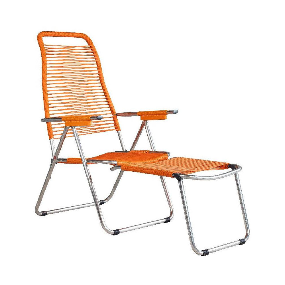 POLTRONA CORD SPAGHETTI ALU ARANCIO