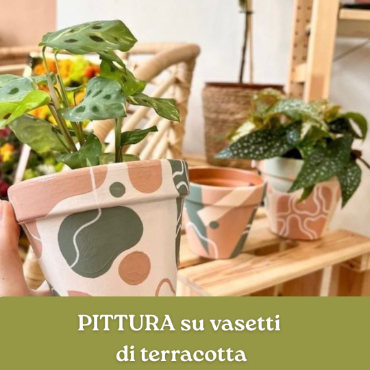 PITTURA SU VASETTI DI TERRACOTTA