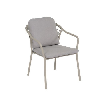 SEDIA NORA C/CORDA ALLU CREMA C/C