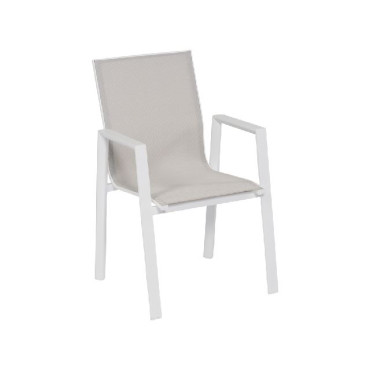 SEDIA SAVOIA C/BR ALLU BIANCO TEXTGR MEL