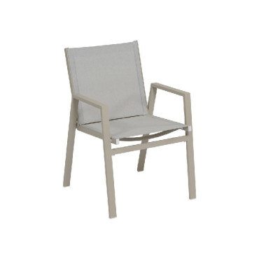 SEDIA SHERWOOD C/BR ALLU CREMA TEXT MEL