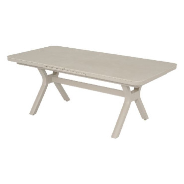 TAVOLO NORA 200/260X100X75 ALLU CREMA T