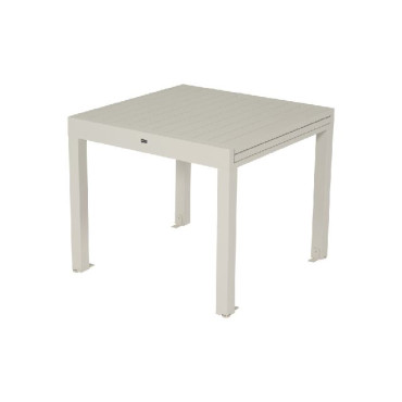 TAVOLO VARIO 90/180X90X76 ALLU CREMA