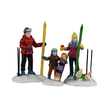 FAMILY SKI DAY, SET OF 3