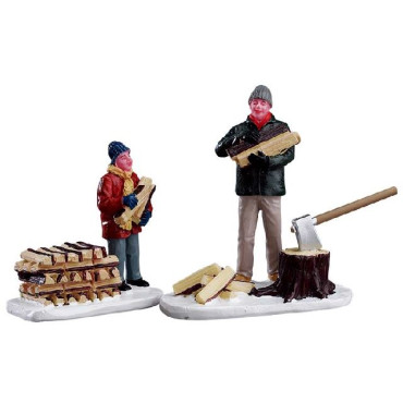 STACKING FIREWOOD, SET OF 2