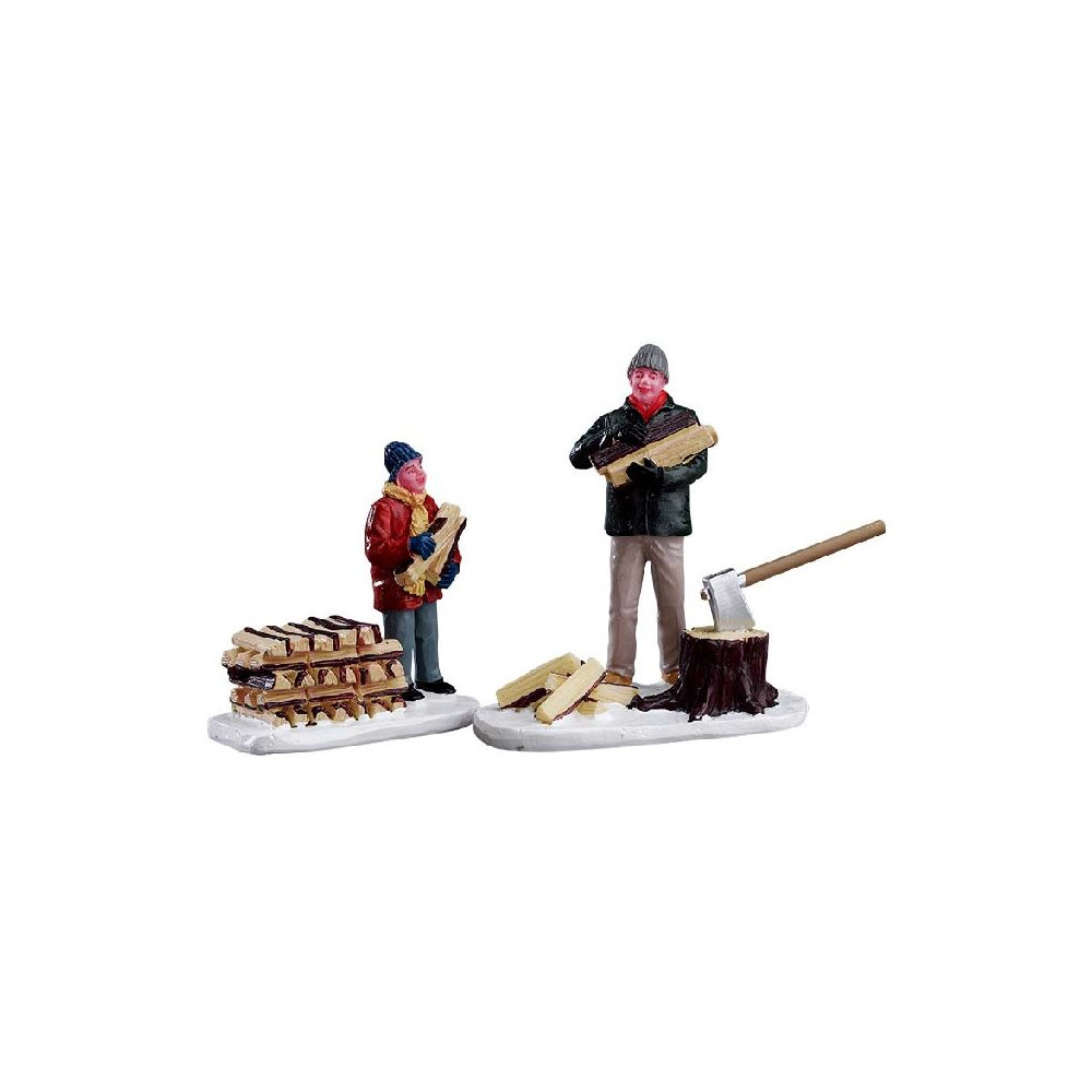 STACKING FIREWOOD, SET OF 2