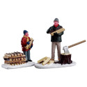 STACKING FIREWOOD, SET OF 2
