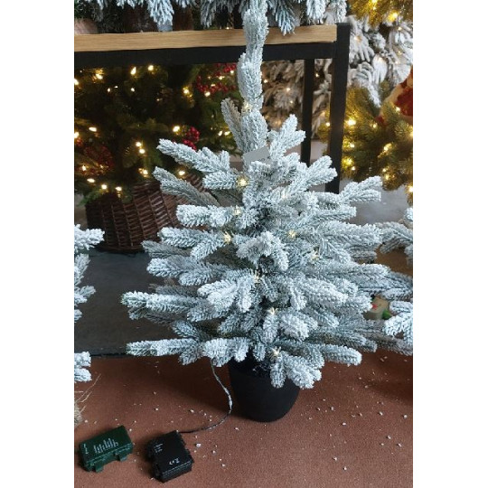 PINO IN VASO H90CM 50LED BATT PE INNEVAT