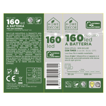160 MICROLED BATT METAL ARG BIANCO CALDO