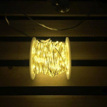 400 MICROLED BIANCO CALDO METAL RAME C/C