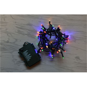 48 LED BATT TIMER C/C NERO MULTICOLOR