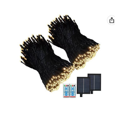 500LED 5MM BIANCO CALDO PANNELLO SOLARE