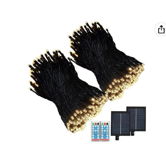 500LED 5MM BIANCO CALDO PANNELLO SOLARE