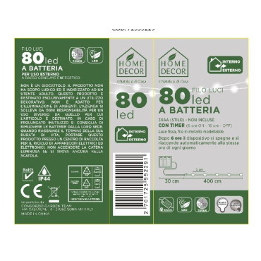 80 MICROLED BATT METAL ARG BIANCO GHIACC