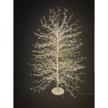 ALBERO BIANCO 150CM 1500LED CALDO C/FLAS
