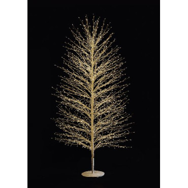 ALBERO BIANCO 180CM 2000LED CALDO C/FLAS
