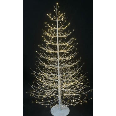ALBERO BIANCO H120CM 800LED CALDO C/FLAS