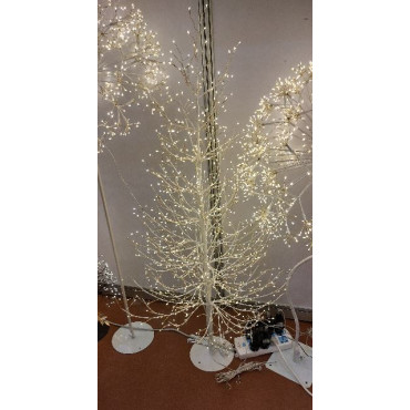 ALBERO BIANCO H120CM 800LED CALDO C/FLAS 2