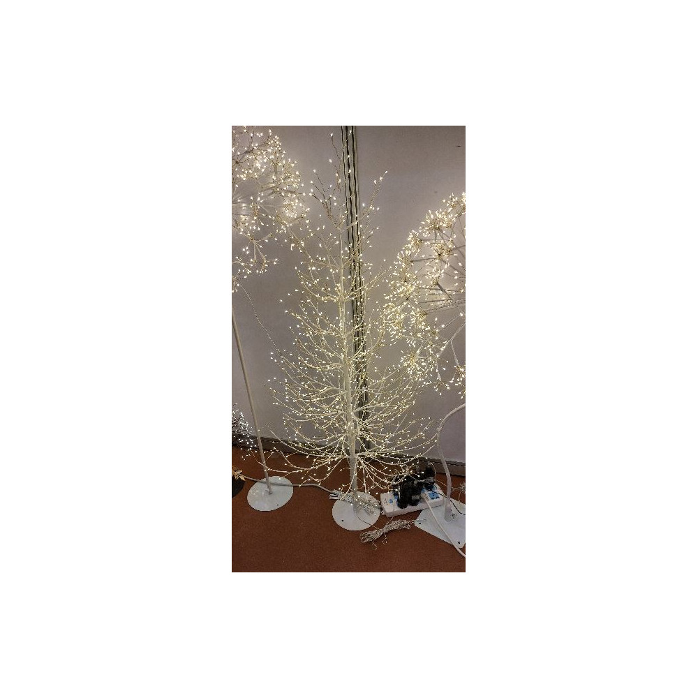 ALBERO BIANCO H120CM 800LED CALDO C/FLAS