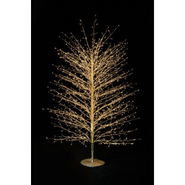 ALBERO ORO 150CM 1500LED CALDO C/FLASH