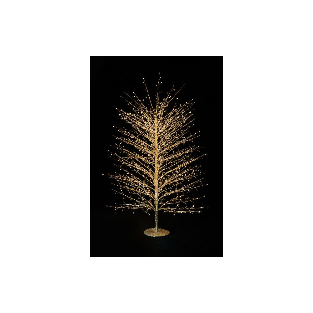 ALBERO ORO 150CM 1500LED CALDO C/FLASH