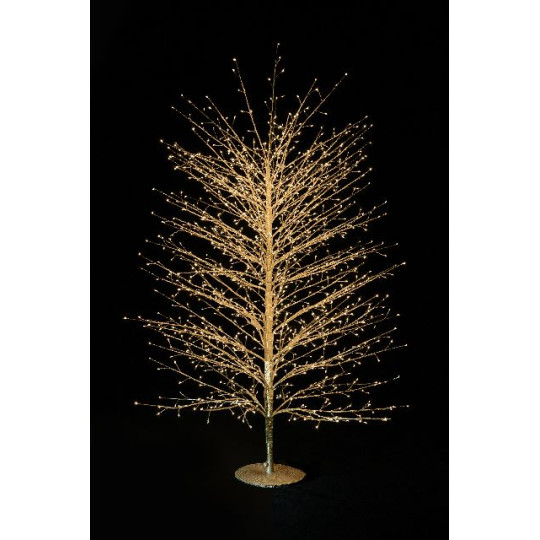 ALBERO ORO 150CM 1500LED CALDO C/FLASH